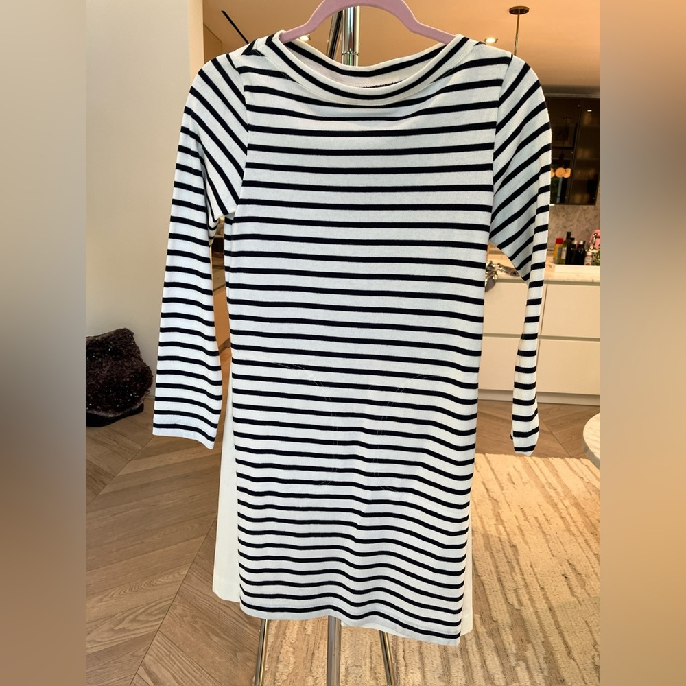 Sacai Navy and White Striped Top